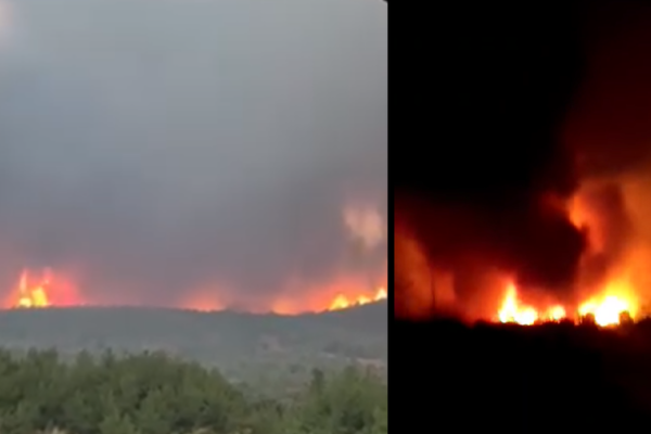 Σουφλί: Μεγαλώνει και γίνεται χιλιόμετρα το μέτωπο της φωτιάς προς Γιαννούλη (ΒΙΝΤΕΟ)